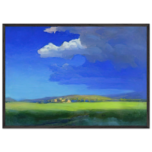 After the thunderstorm - Arkhyp Kuindzhi 70x100 cm / 28x40 inches Framed Art Print – Black Wooden Frame