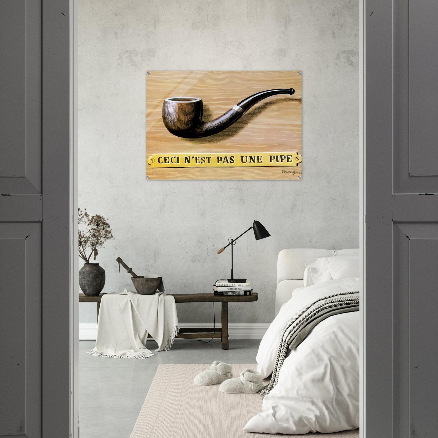 THE TREACHERY OF IMAGES THIS IS NOT A PIPE 1966 - Rene Magritte Acrylic Print - 70x100 cm / 28x40″ inches