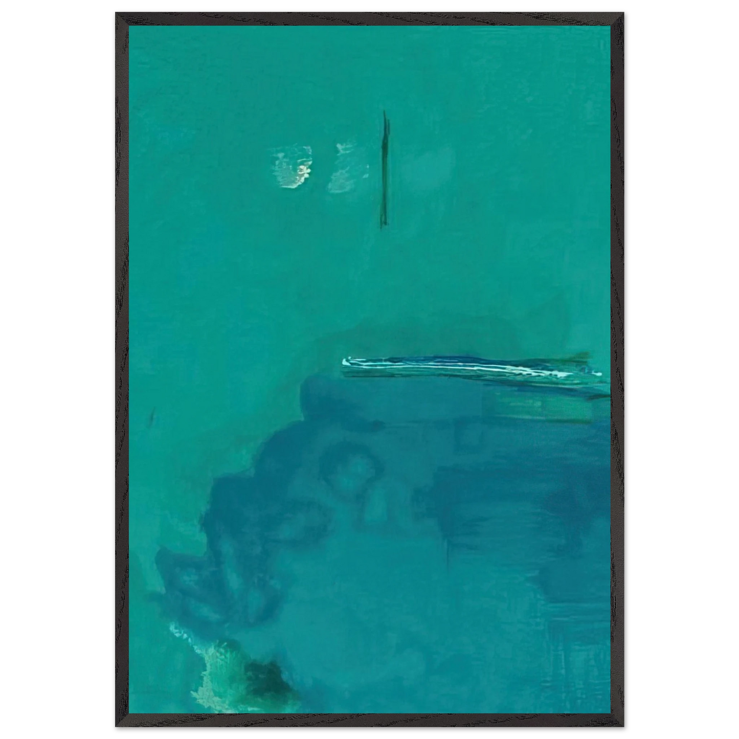 Contentment Island - 2004 - Helen Frankenthaler 70x100 cm / 28x40 inches Framed Art Print – Black Wooden Frame