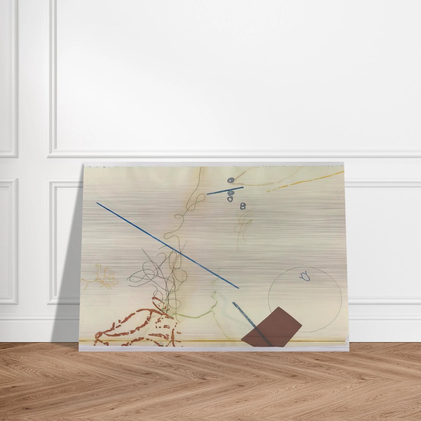 Dereau No. 11 - 1982 - John Cage Brushed Aluminum Print - 70x100 cm / 28x40 inches | John Cage Aluminum Print | John Cage Prints