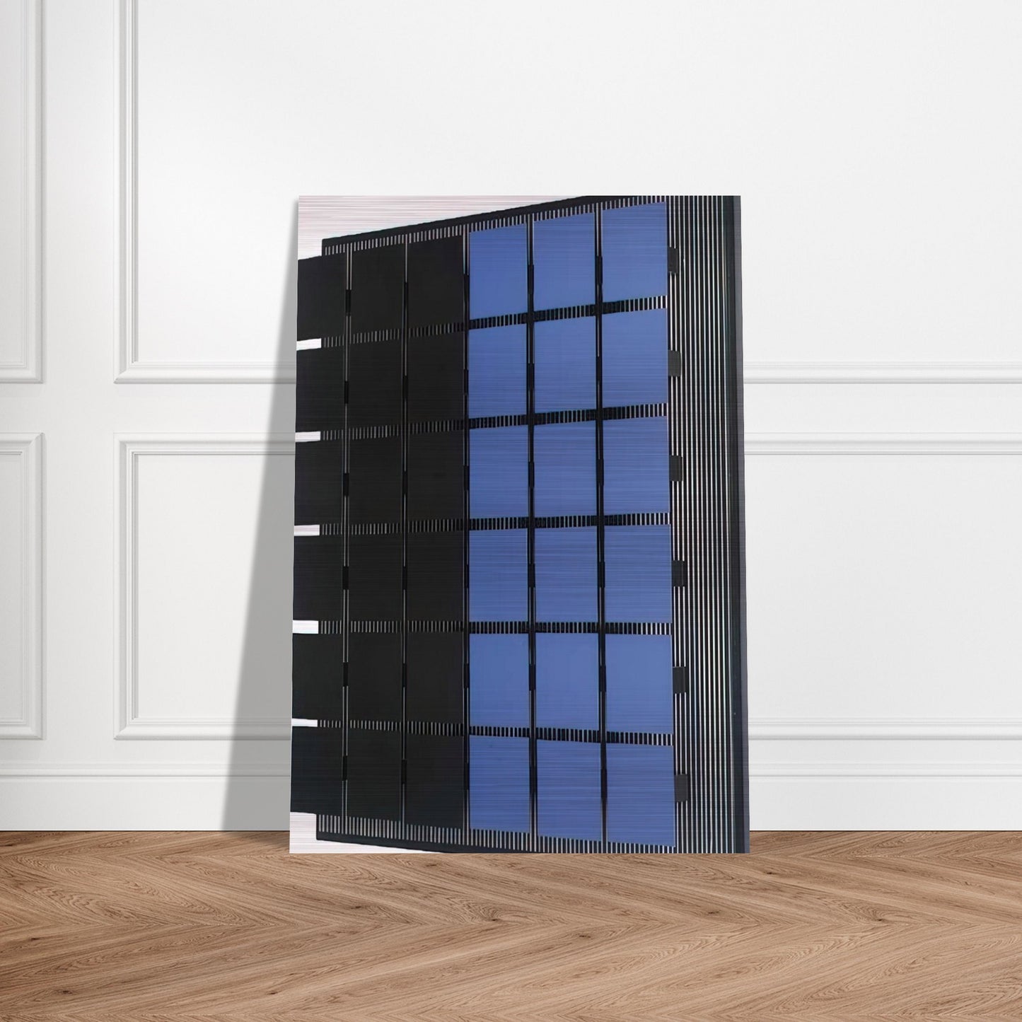 AZUL Y NEGRO - Jesus Rafael Soto Brushed Aluminum Print - 70x100 cm / 28x40 inches | Jesus Rafael Soto Aluminum Print | Jesus Rafael Soto Prints