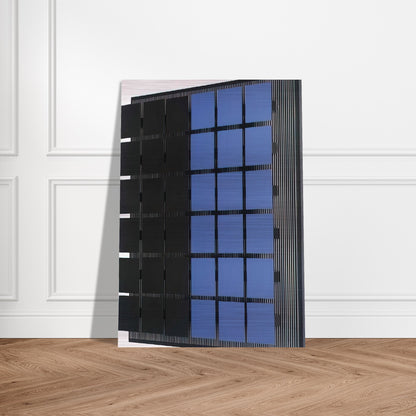 AZUL Y NEGRO - Jesus Rafael Soto Brushed Aluminum Print - 70x100 cm / 28x40 inches | Jesus Rafael Soto Aluminum Print | Jesus Rafael Soto Prints