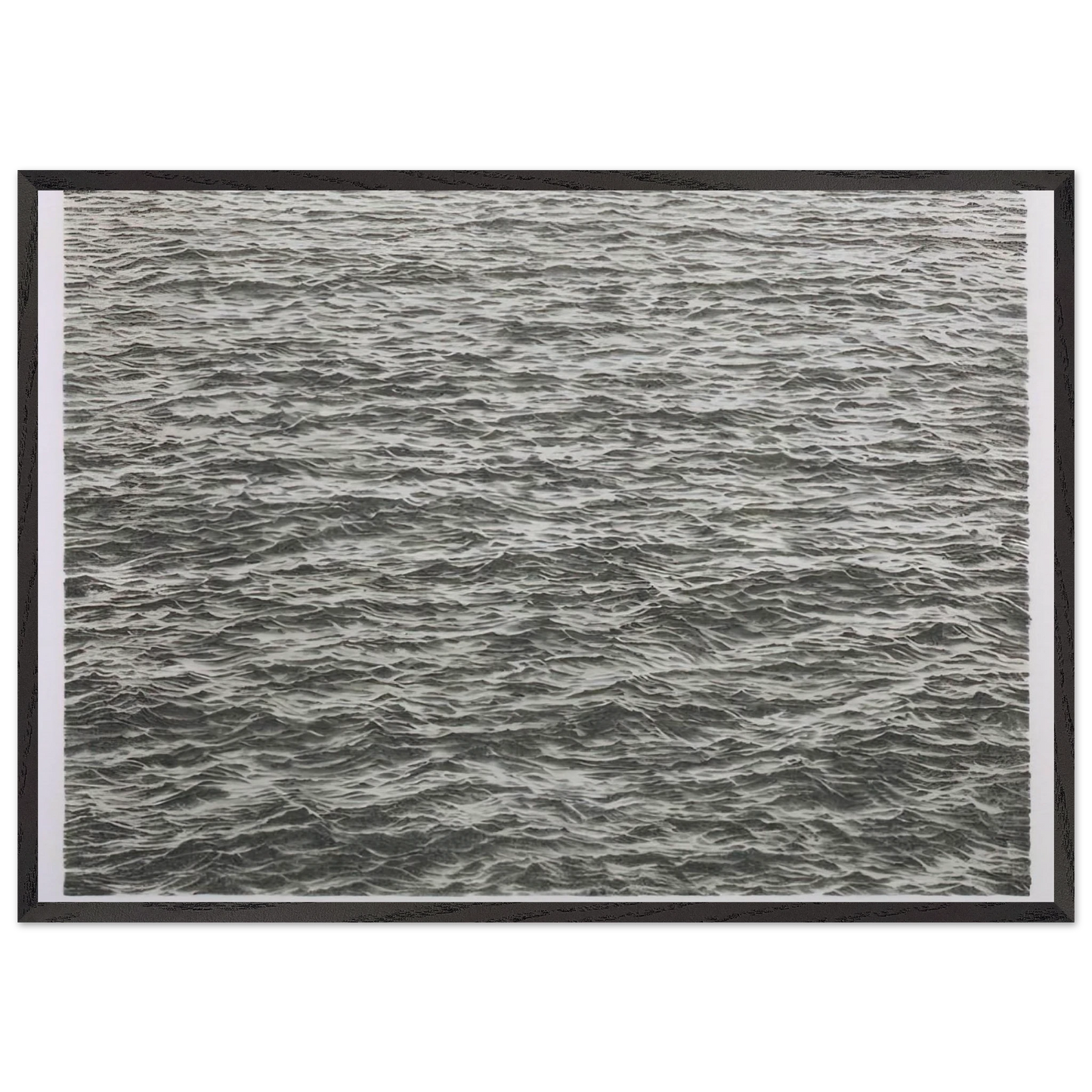 OCEAN 1975 - Vija Celmins 70x100 cm / 28x40 inches Framed Art Print – Black Wooden Frame