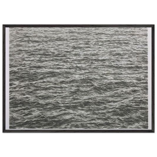 OCEAN 1975 - Vija Celmins 70x100 cm / 28x40 inches Framed Art Print – Black Wooden Frame