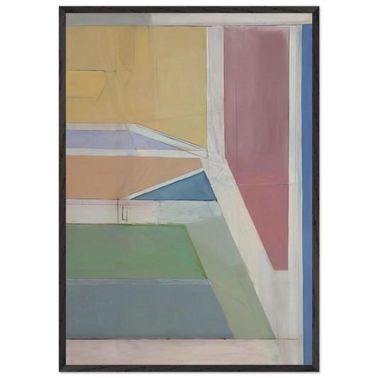 Ocean Park 27 - Richard Diebenkorn 70x100 cm / 28x40 inches Framed Art Print – Black Wooden Frame
