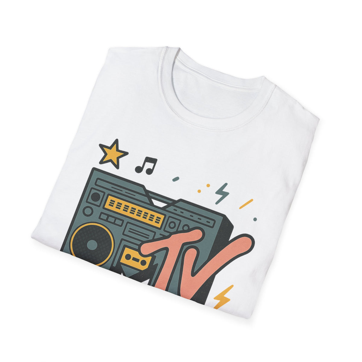 T-shirt graphique rétro MTV vintage imprimé léopard musical années 80 90 années nostalgiques unisexe shirt de groupe style rock imprimé animal