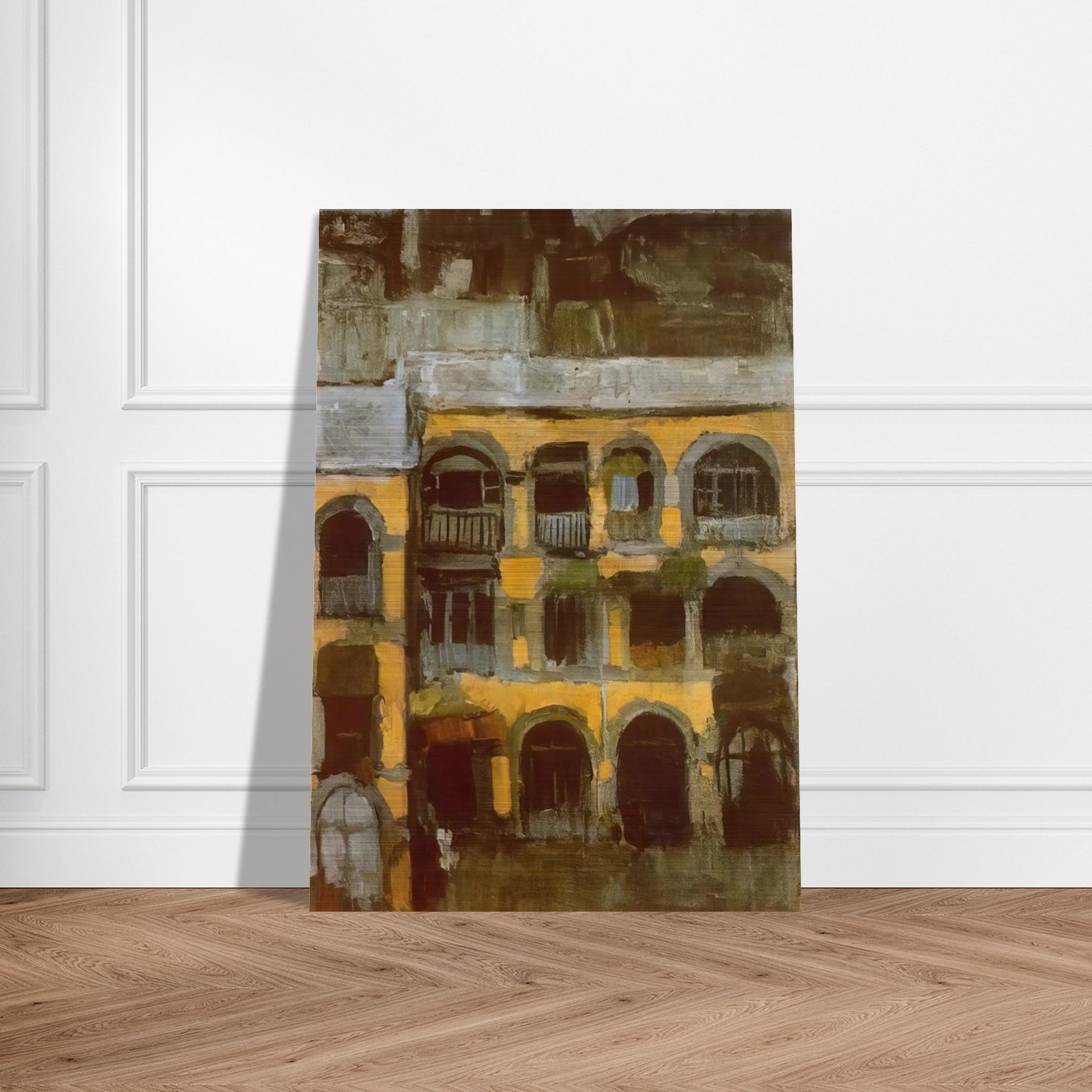 A blue house - Pablo Picasso Brushed Aluminum Print - 70x100 cm / 28x40 inches | Pablo Picasso Aluminum Print | Pablo Picasso Prints