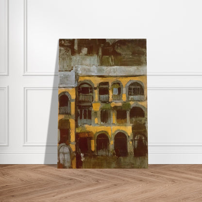 A blue house - Pablo Picasso Brushed Aluminum Print - 70x100 cm / 28x40 inches | Pablo Picasso Aluminum Print | Pablo Picasso Prints