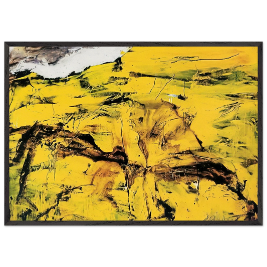 Gorim II - 1995 - Emil Schumacher 70x100 cm / 28x40 inches Framed Art Print – Black Wooden Frame