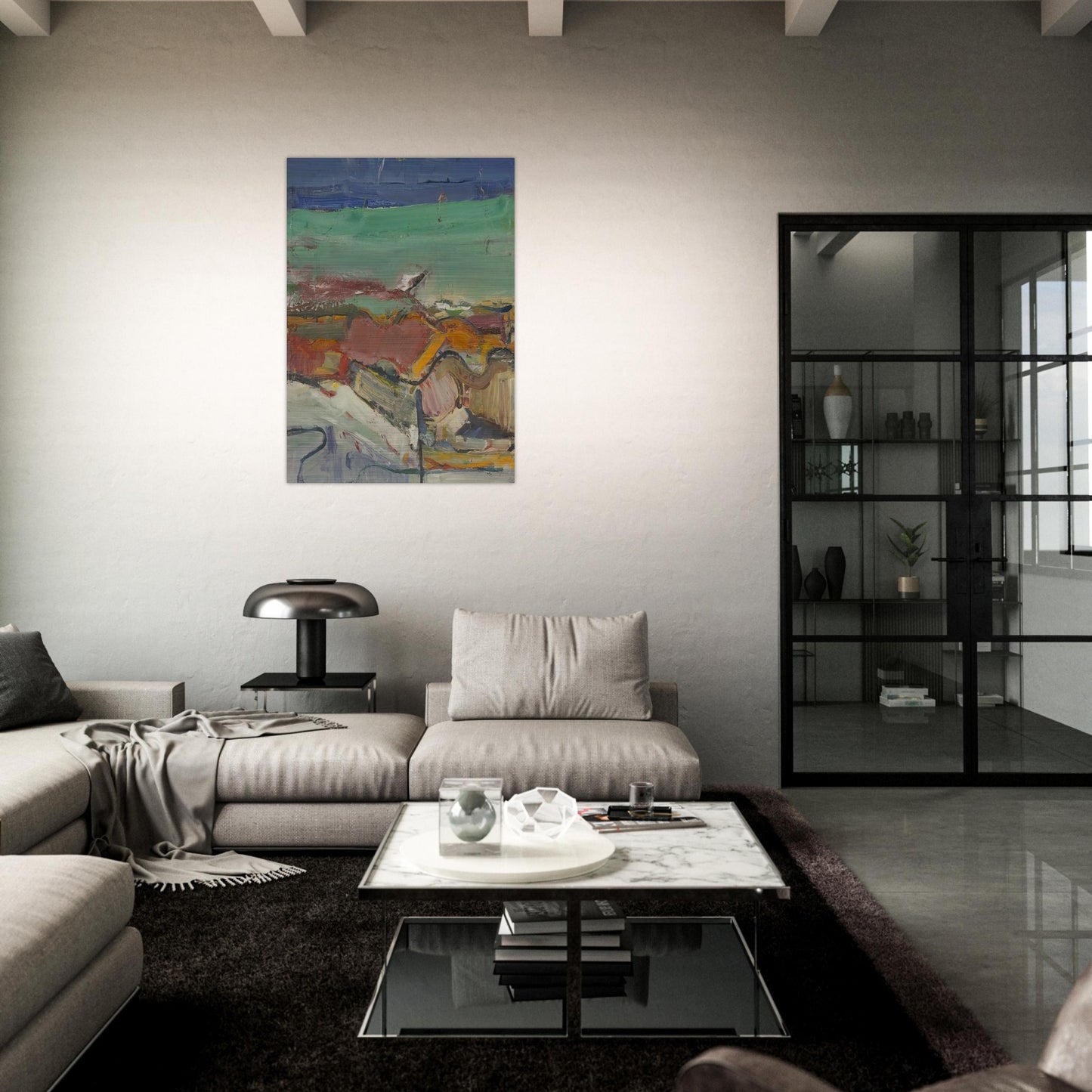 Berkeley - Richard Diebenkorn Brushed Aluminum Print - 70x100 cm / 28x40 inches | Richard Diebenkorn Aluminum Print | Richard Diebenkorn Prints