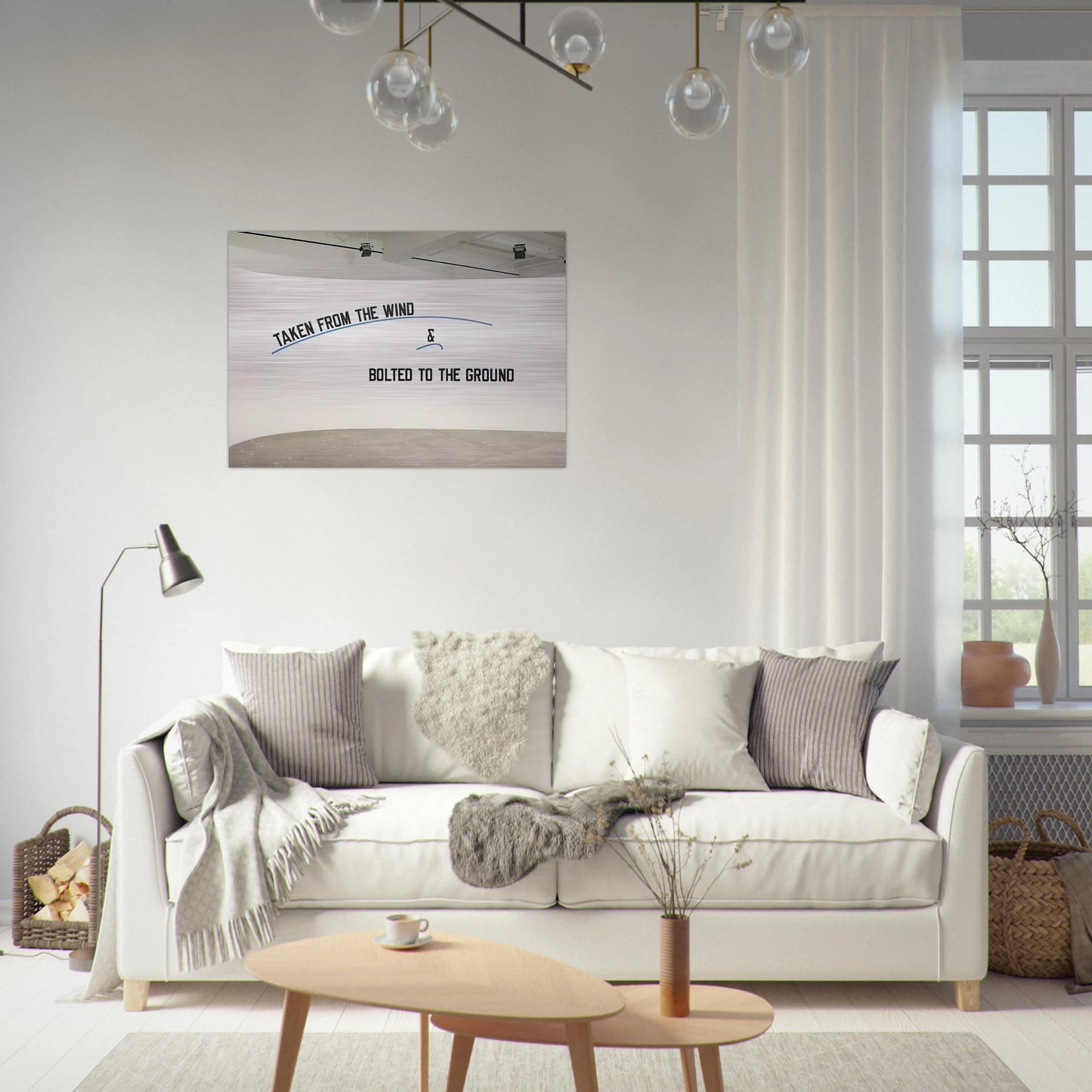 Taken From the Wind... - 2009 - Lawrence Weiner Brushed Aluminum Print - 70x100 cm / 28x40 inches | Lawrence Weiner Aluminum Print | Lawrence Weiner Prints