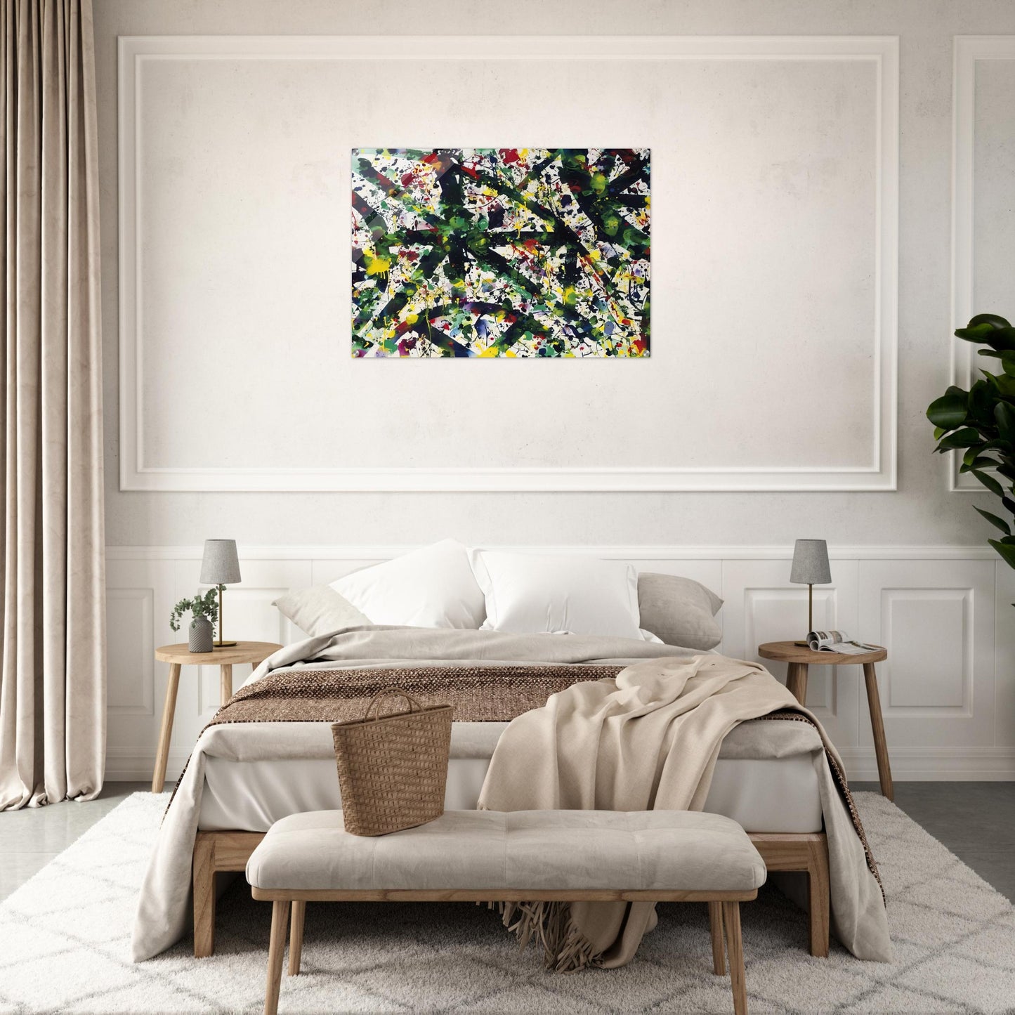 Green Buddha - Sam Francis Acrylic Print - 70x100 cm / 28x40″ inches