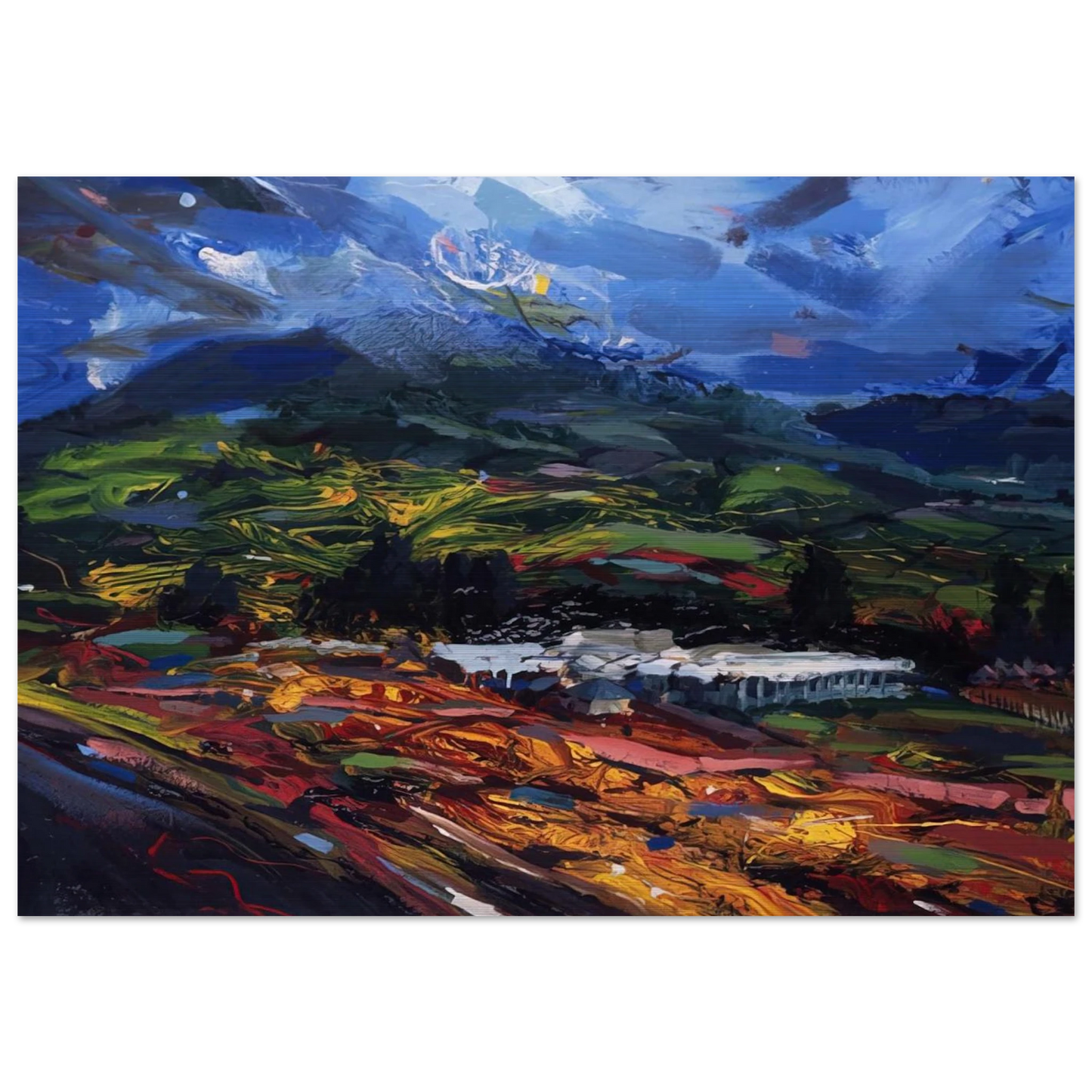Untitled - Abstract Expressionism, Neo-Expressionism - Gebre Kristos Desta Brushed Aluminum Print - 70x100 cm / 28x40 inches | Gebre Kristos Desta Aluminum Print | Gebre Kristos Desta Prints