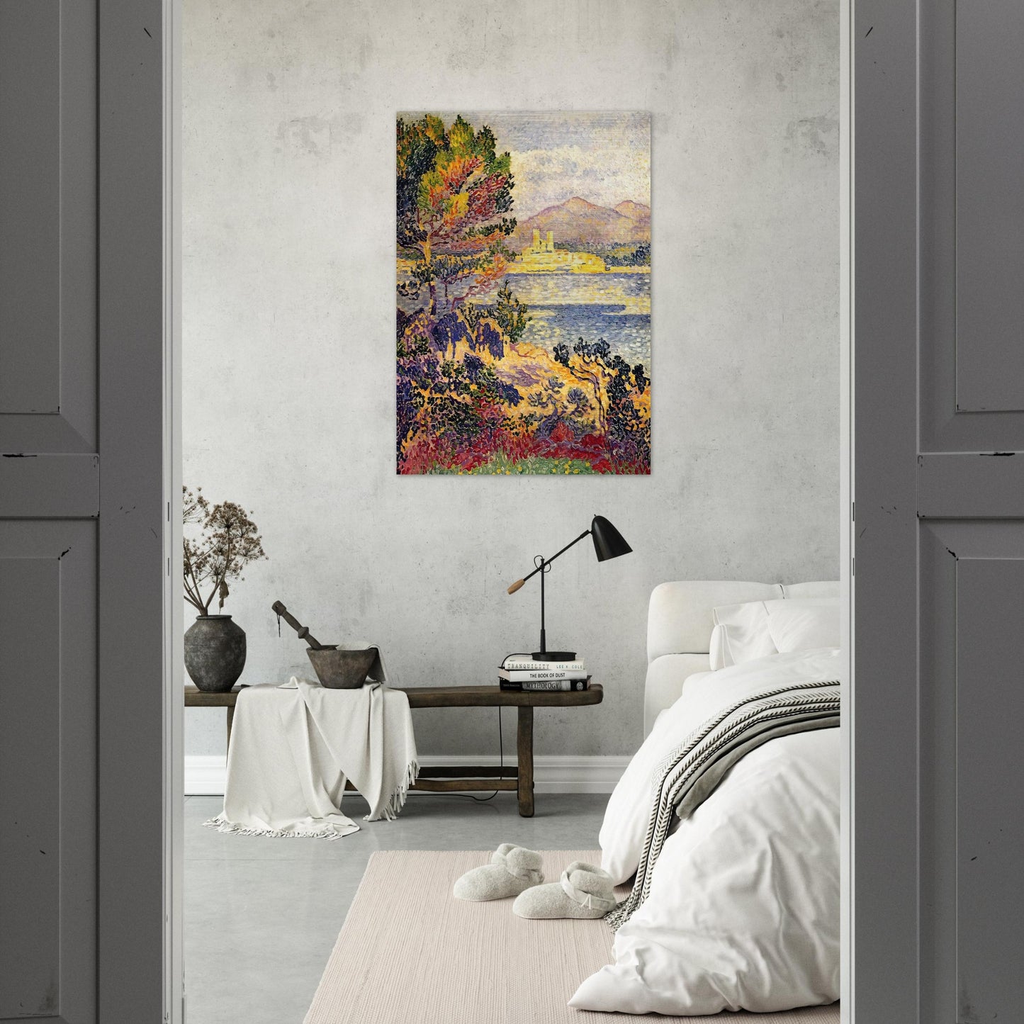 Antibes, Morning - Henri-Edmond Cross Brushed Aluminum Print - 70x100 cm / 28x40 inches | Henri-Edmond Cross Aluminum Print | Henri-Edmond Cross Prints