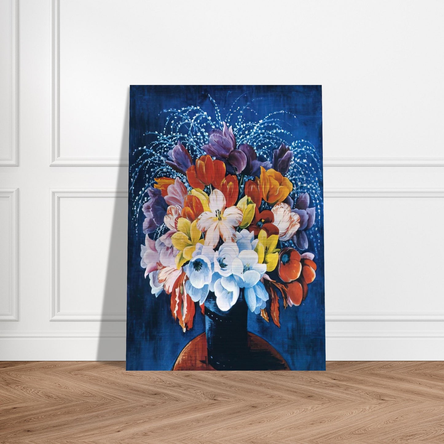 BOUQUET OF TULIPS - Moise Kisling Brushed Aluminum Print - 70x100 cm / 28x40 inches | Moise Kisling Aluminum Print | Moise Kisling Prints