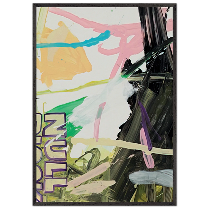 MoM Block Nr 86 - 1999 - Michel Majerus 70x100 cm / 28x40 inches Framed Art Print – Black Wooden Frame
