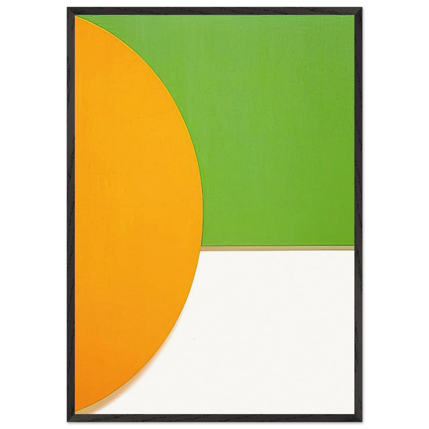 Orange Relief with Green - Ellsworth Kelly 70x100 cm / 28x40 inches Framed Art Print – Black Wooden Frame