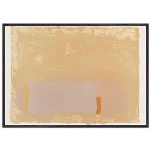 Brown-Beige-Pink - 1971 - John Hoyland 70x100 cm / 28x40 inches Framed Art Print – Black Wooden Frame