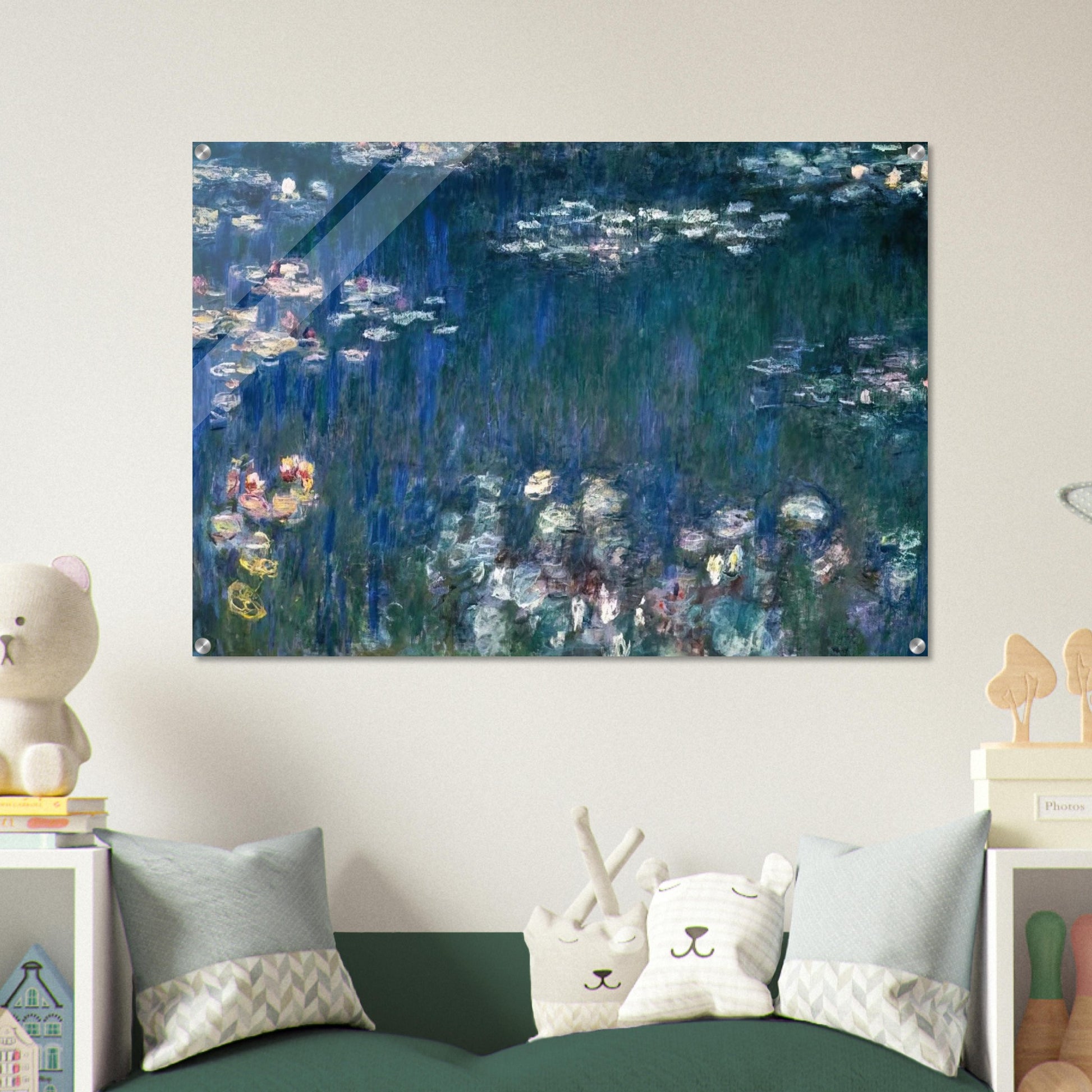 Water Lilies, Green Harmony - claude monet Acrylic Print - 70x100 cm / 28x40″ inches | claude monet Wall Art | claude monet Prints