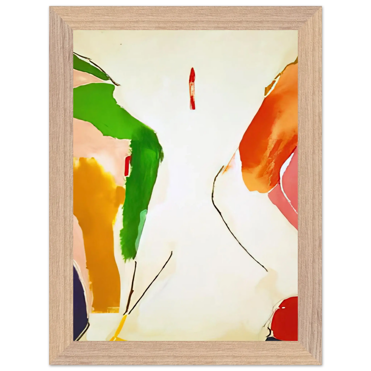 Helen Frankenthaler - Living Edge - 1973 Wall art - 30x40 cm / 12x16 Inches - Premium Wooden Framed Poster With Fine Art Paper - White frame