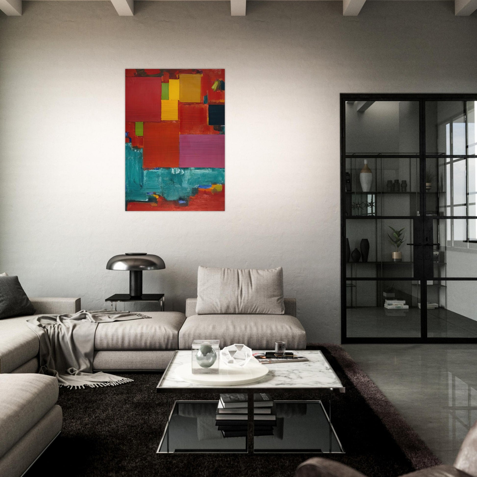 Pompeii - Hans Hofmann Brushed Aluminum Print - 70x100 cm / 28x40 inches | Hans Hofmann Aluminum Print | Hans Hofmann Prints