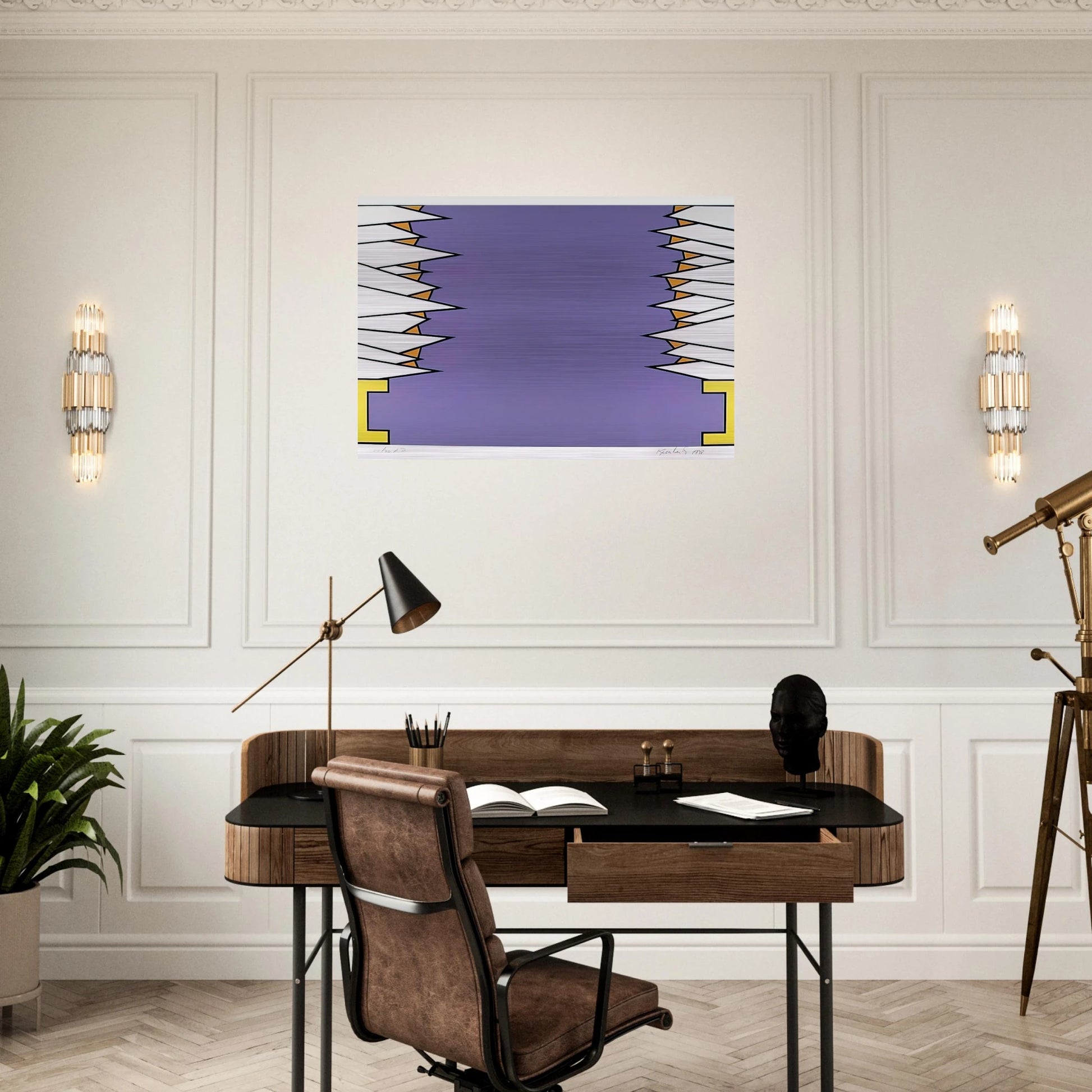 Over the Rainbow - 1978 - Nicholas Krushenick Brushed Aluminum Print - 70x100 cm / 28x40 inches | Nicholas Krushenick Aluminum Print | Nicholas Krushenick Prints