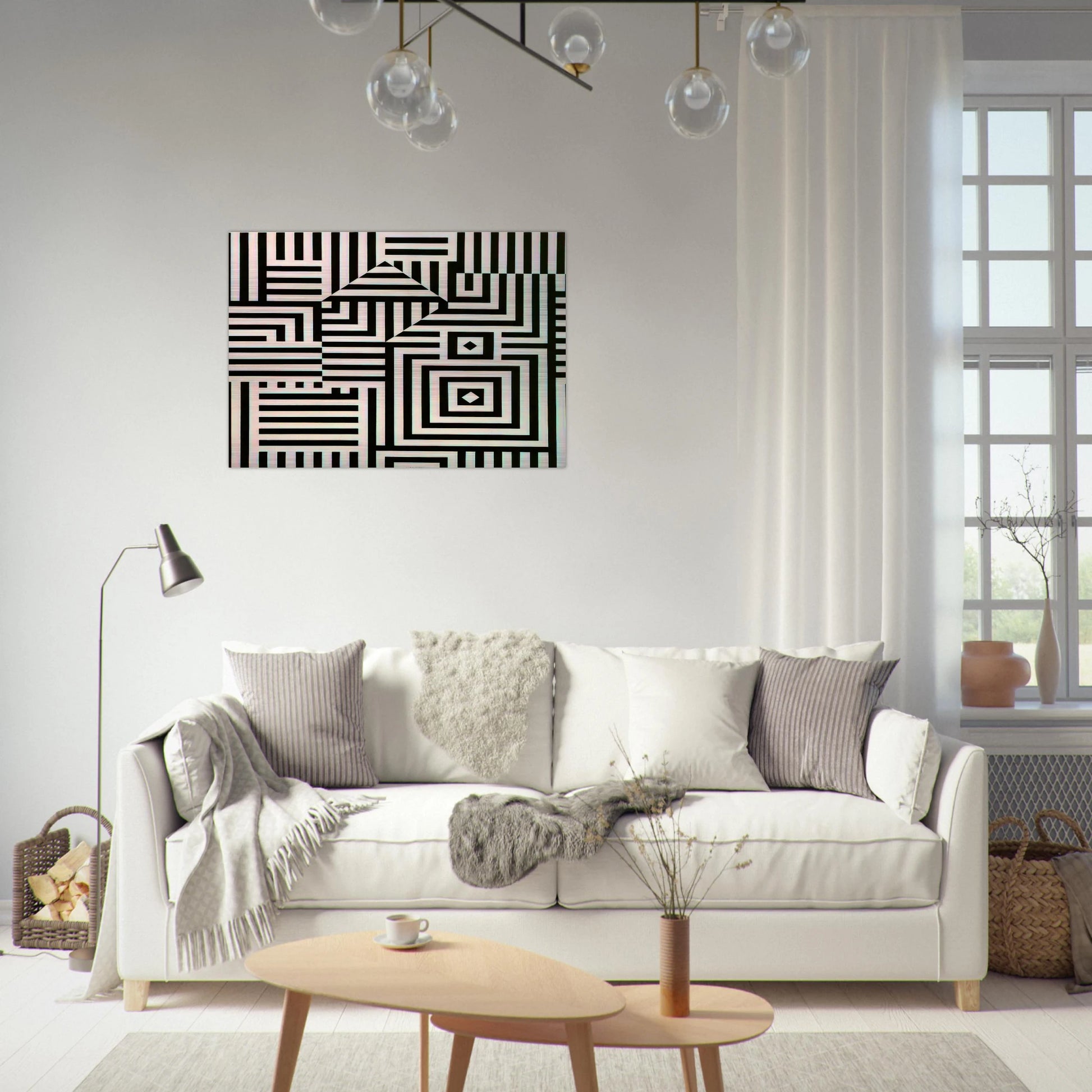 Riu-Kiu-C - 1960 - Victor Vasarely Brushed Aluminum Print - 70x100 cm / 28x40 inches | Victor Vasarely Aluminum Print | Victor Vasarely Prints