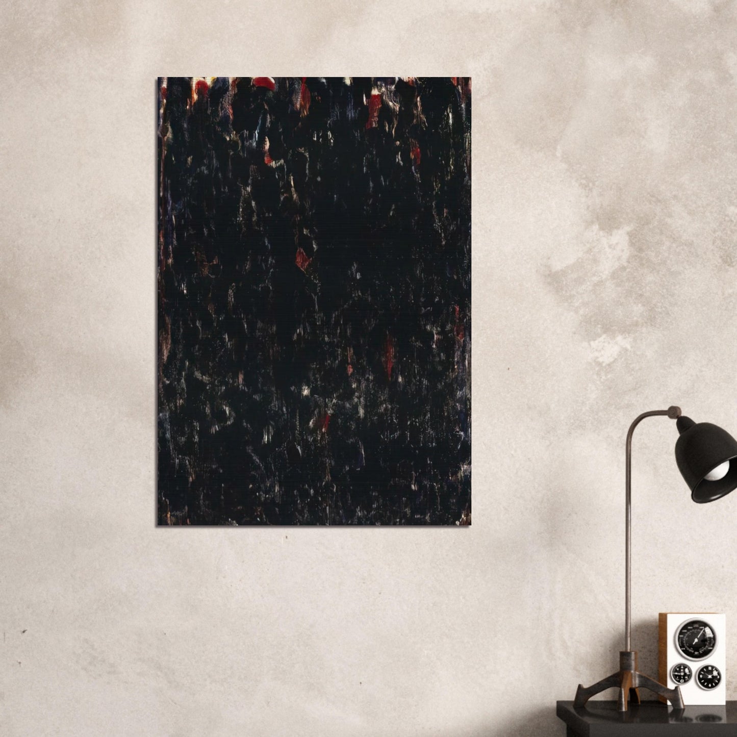 Untitled  Black Clouds  - Sam Francis Brushed Aluminum Print - 70x100 cm / 28x40 inches | Sam Francis Aluminum Print | Sam Francis Prints