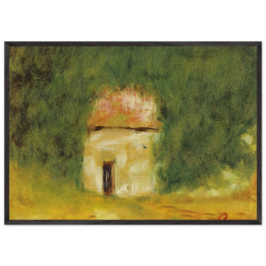 The Little House - Pierre-Auguste Renoir 70x100 cm / 28x40 inches Framed Art Print – Black Wooden Frame