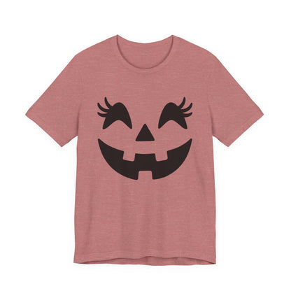 Masque de citrouille Jack O'Lantern Cils Halloween Femmes Filles T-Shirt