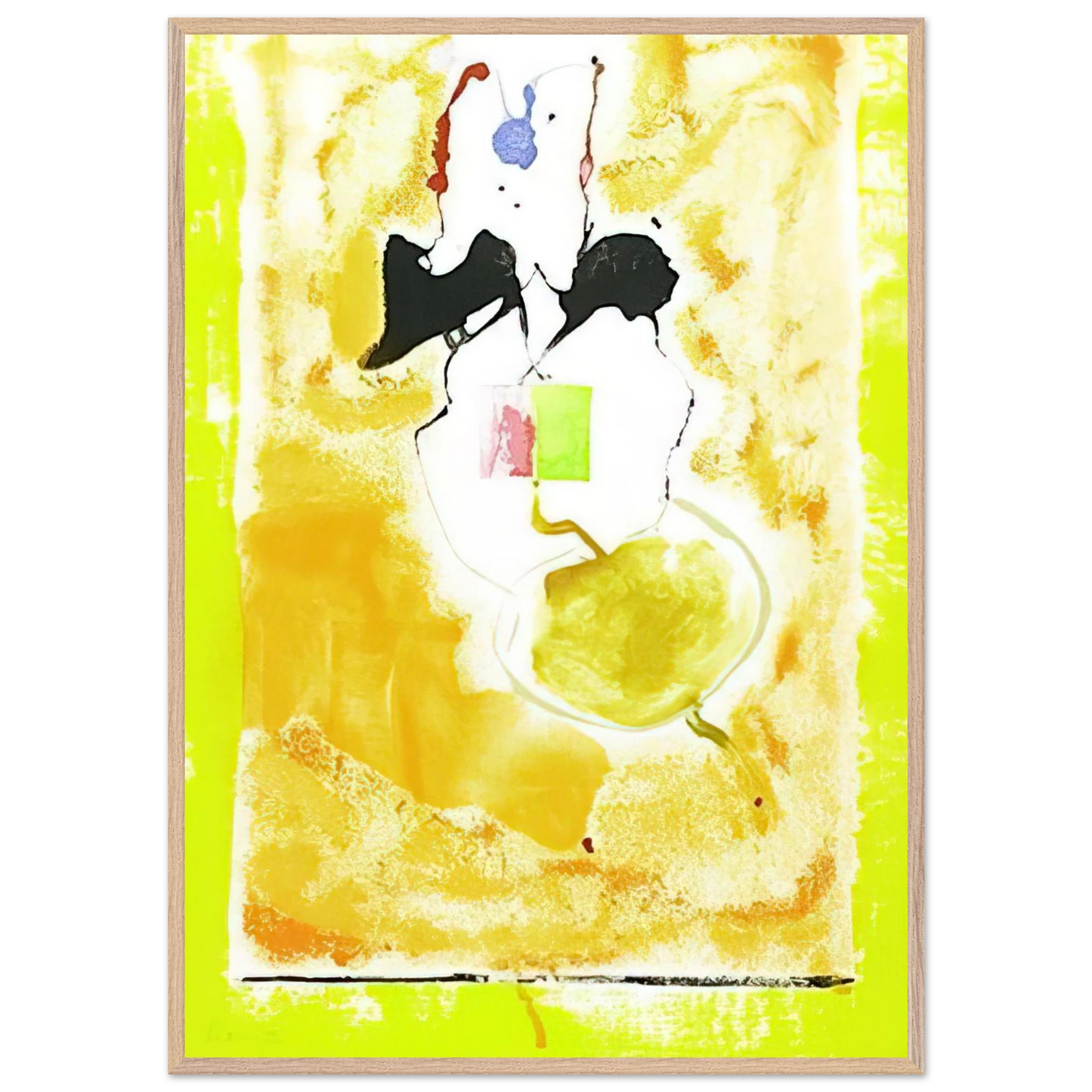 Helen Frankenthaler - Solar Imp - 2001 Wall art - A3 (29.7 x 42  cm) - Premium Wooden Framed Poster With Fine Art Paper-canvas - White frame