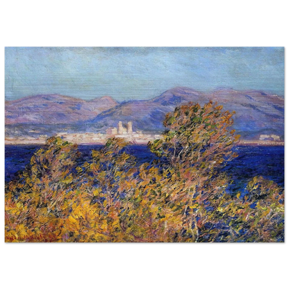 Antibes Seen from the Cape, Mistral Wind - claude monet Brushed Aluminum Print - 70x100 cm / 28x40 inches | claude monet Aluminum Print | claude monet Prints