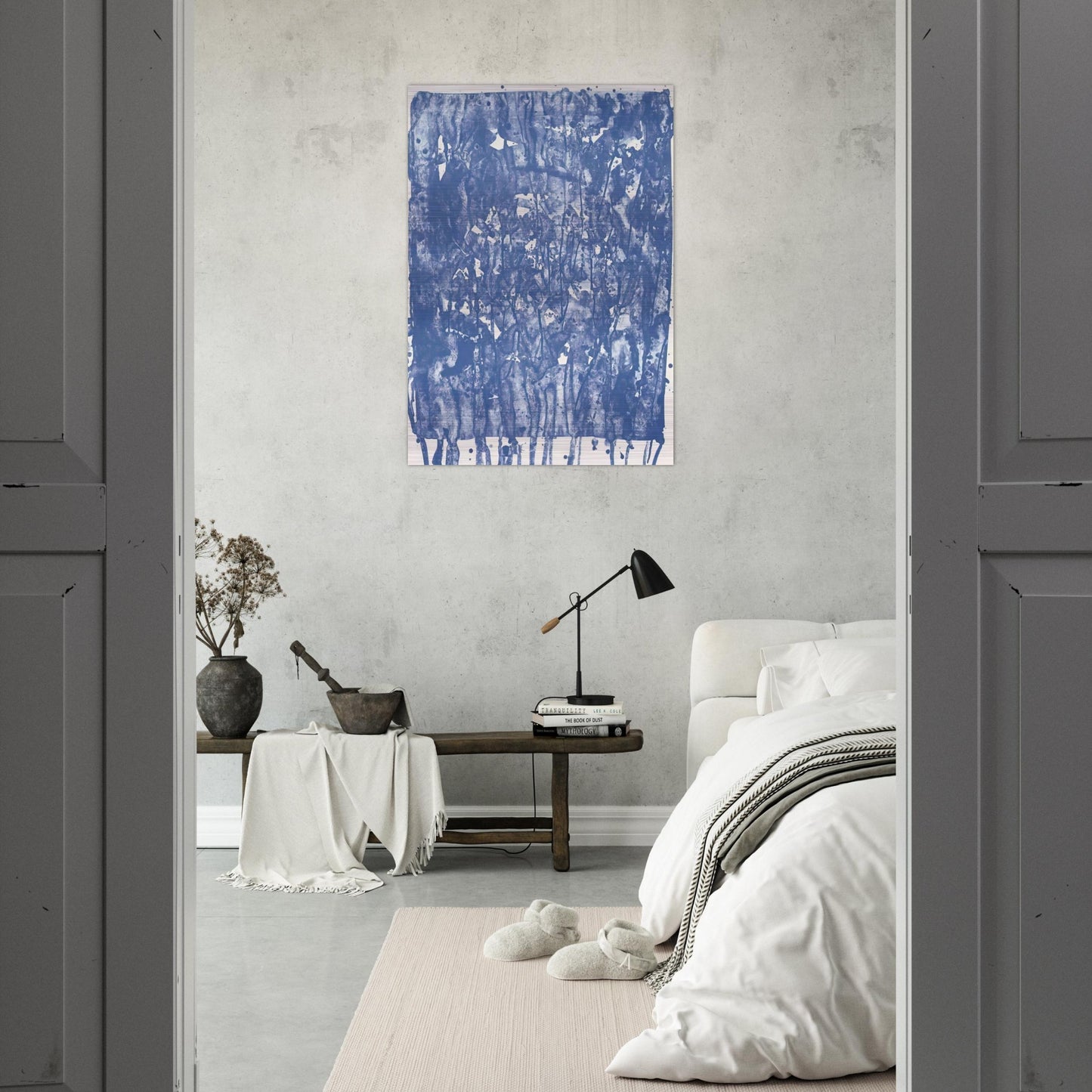Untitled  from Papierski Portfolio   SF 351  - Sam Francis Brushed Aluminum Print - 70x100 cm / 28x40 inches | Sam Francis Aluminum Print | Sam Francis Prints