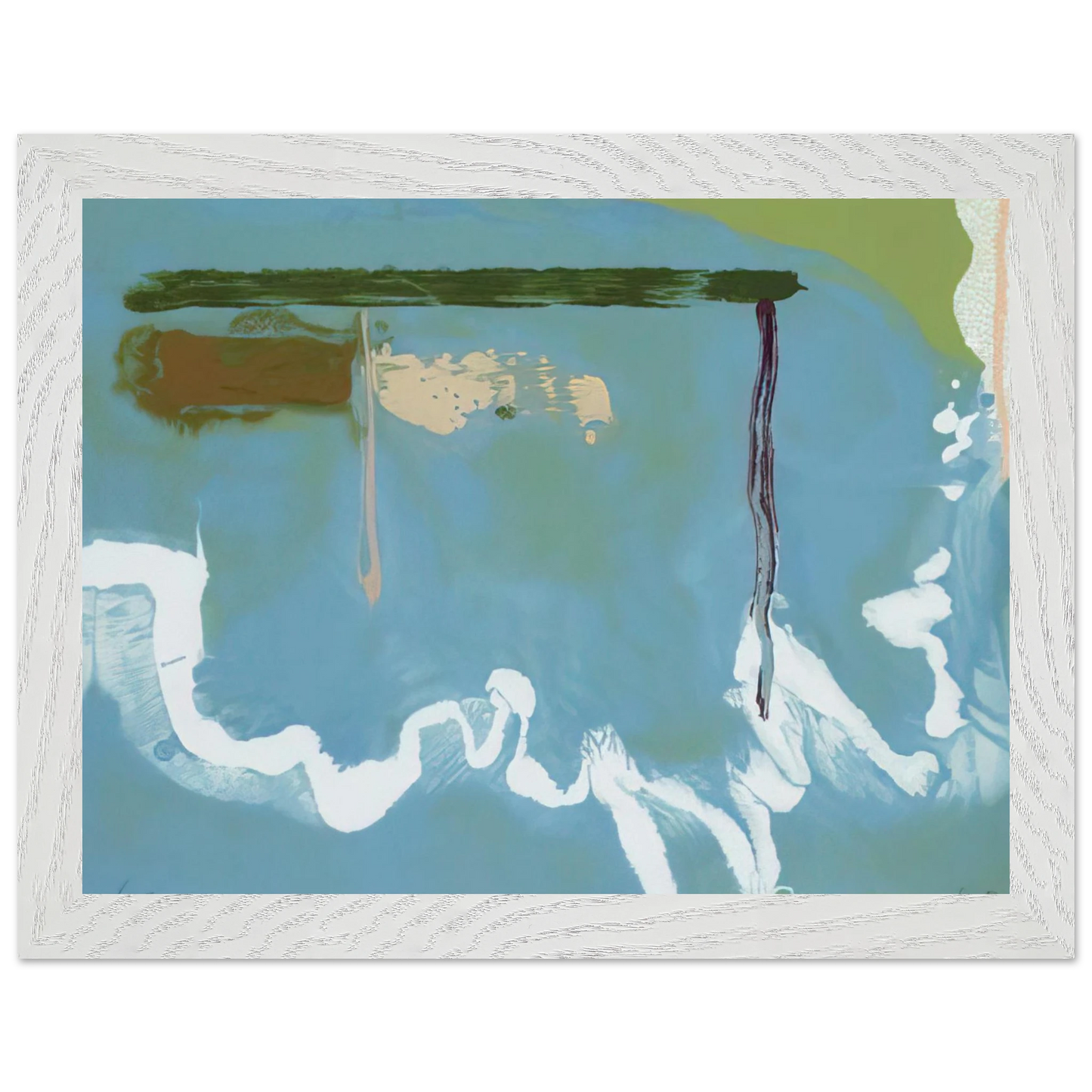 Helen Frankenthaler - Skywriting - 1997 Wall art - 60x80 cm / 24x32 inches - Premium Wooden Framed Poster With Fine Art Paper-canvas - Black frame