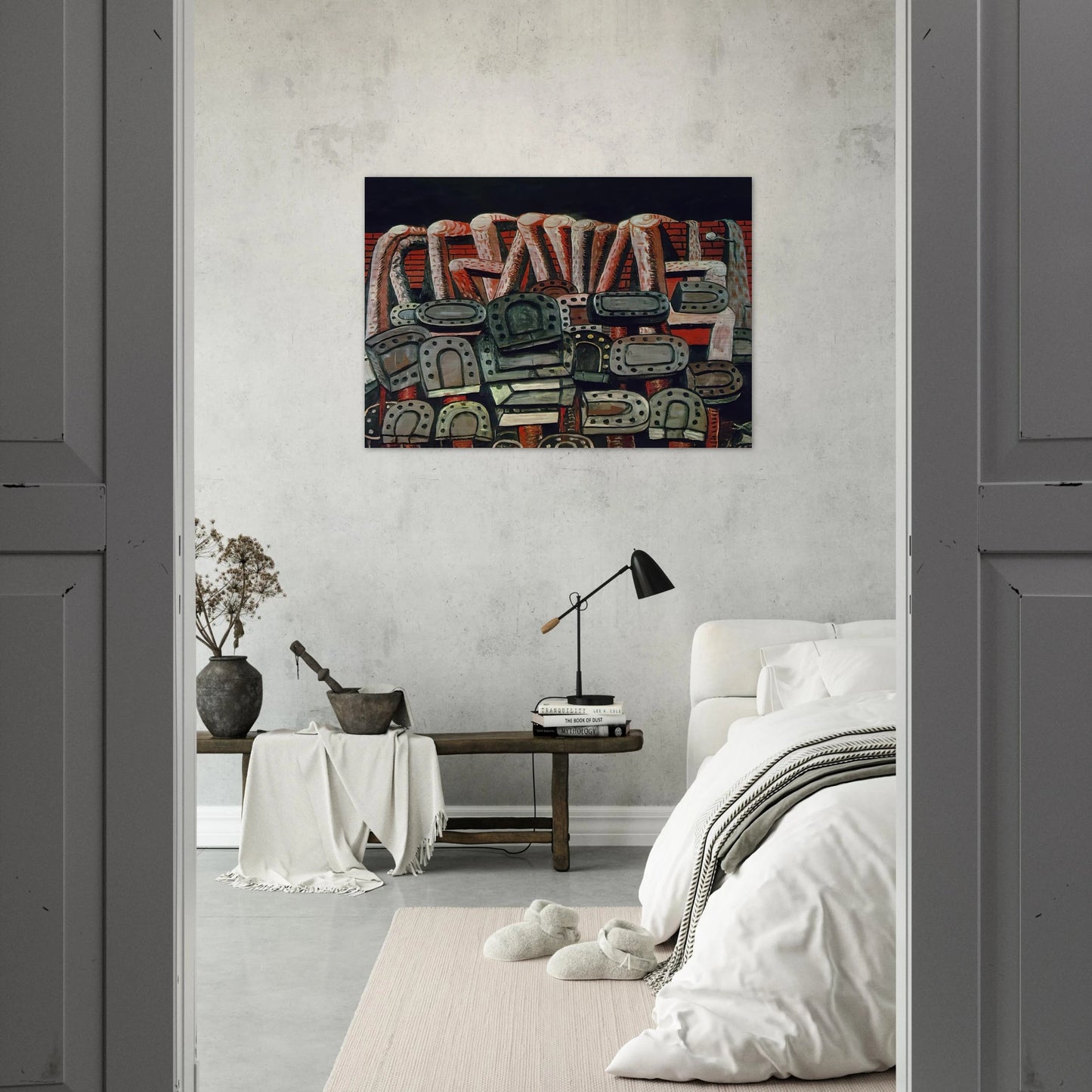 ANCIENT WALL - Philip Guston Brushed Aluminum Print - 70x100 cm / 28x40 inches | Philip Guston Aluminum Print | Philip Guston Prints