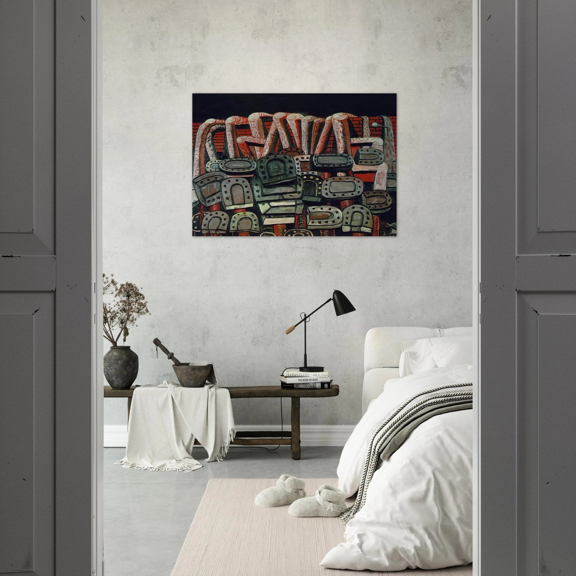 ANCIENT WALL - Philip Guston Brushed Aluminum Print - 70x100 cm / 28x40 inches | Philip Guston Aluminum Print | Philip Guston Prints