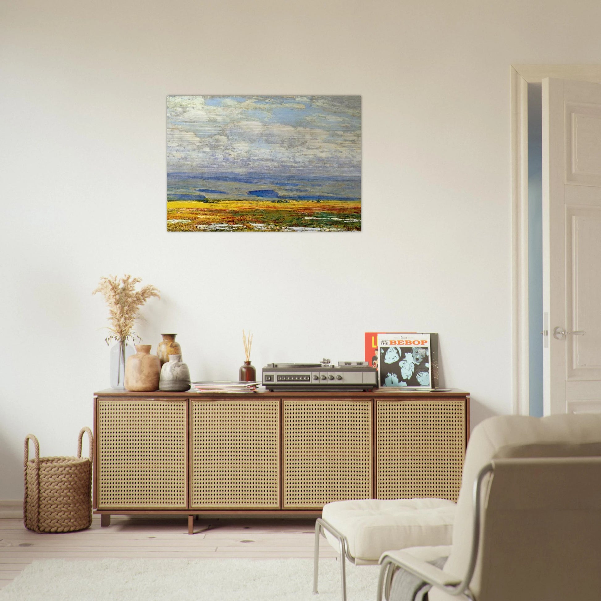 Oregon Landscape - Childe Hassam Brushed Aluminum Print - 70x100 cm / 28x40 inches | Childe Hassam Aluminum Print | Childe Hassam Prints