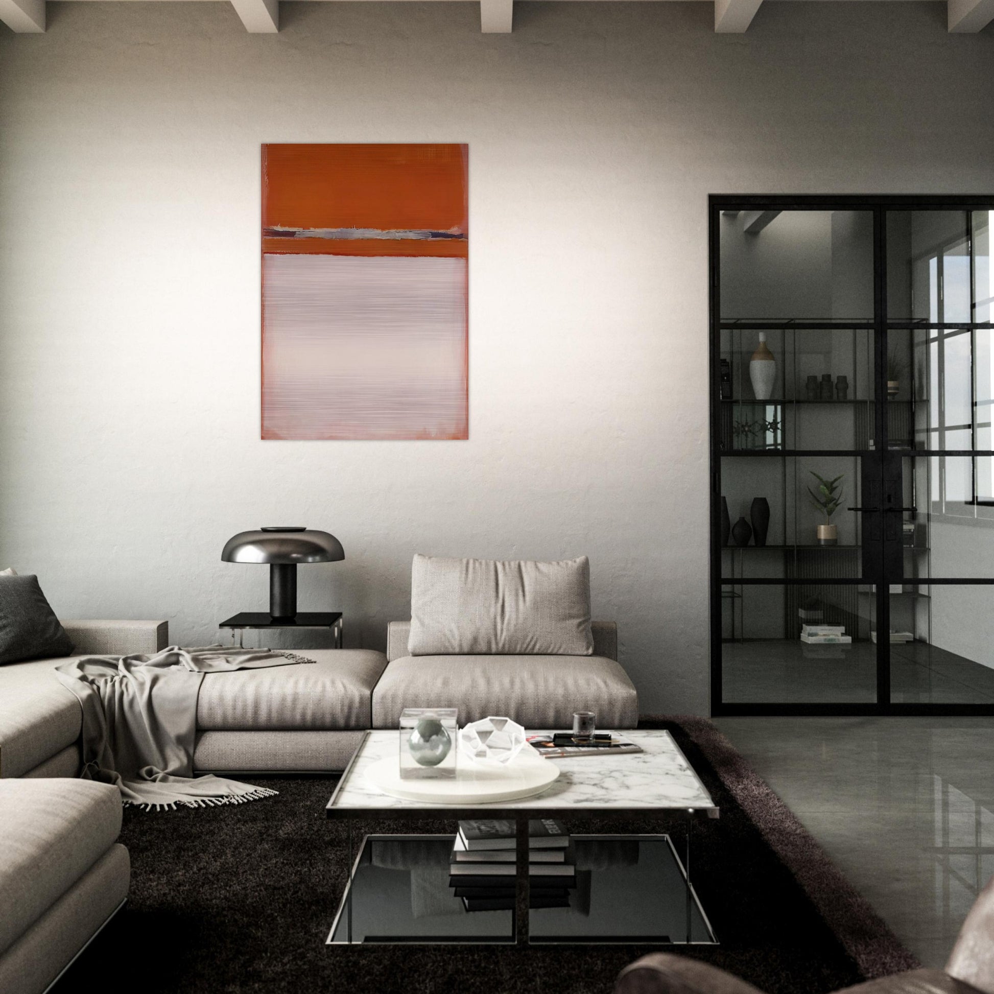 No.18 - 1951 - Mark Rothko Brushed Aluminum Print - 70x100 cm / 28x40 inches | Mark Rothko Aluminum Print | Mark Rothko Prints