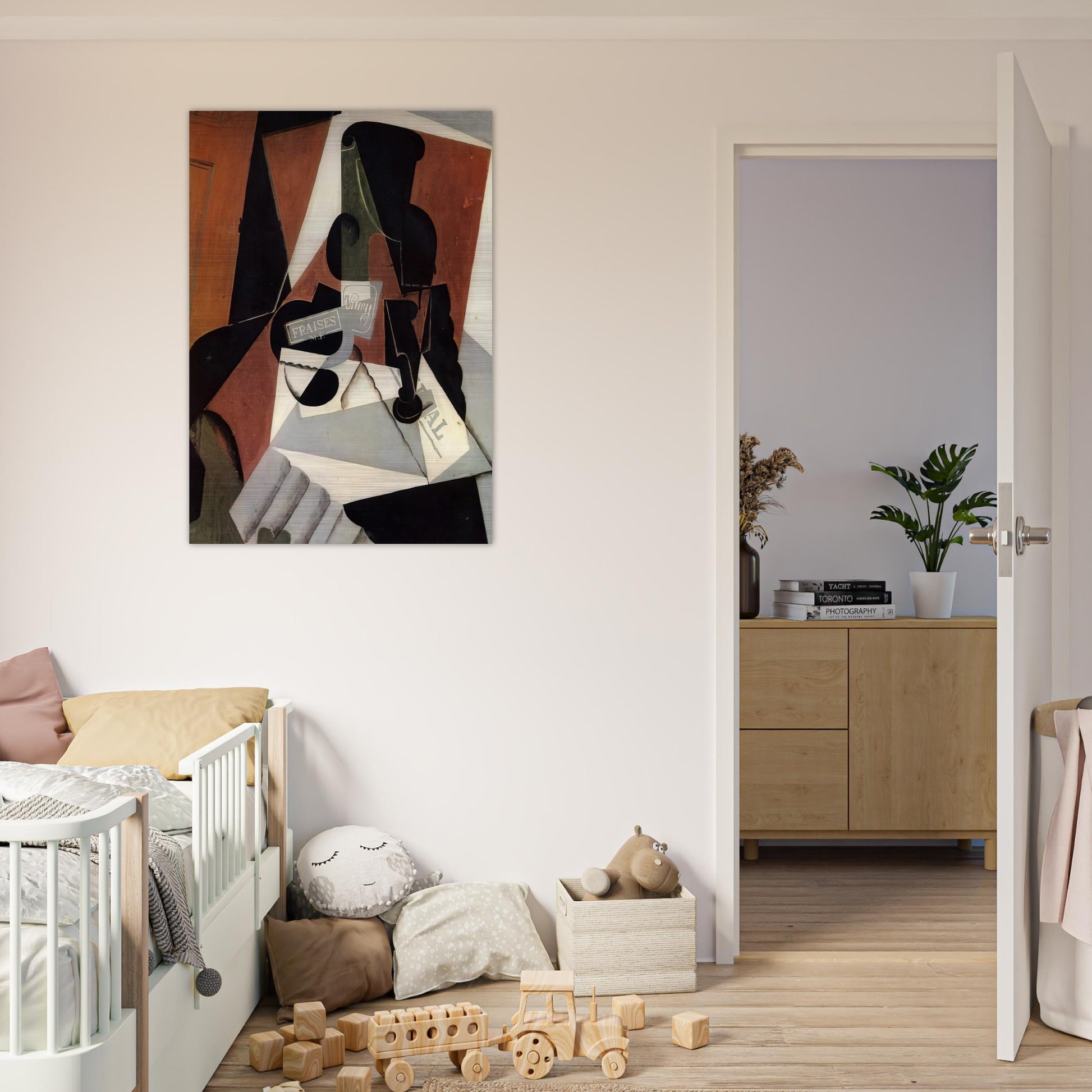 STRAWBERRY JAM 1917 - Juan Gris Brushed Aluminum Print - 70x100 cm / 28x40 inches | Juan Gris Aluminum Print | Juan Gris Prints