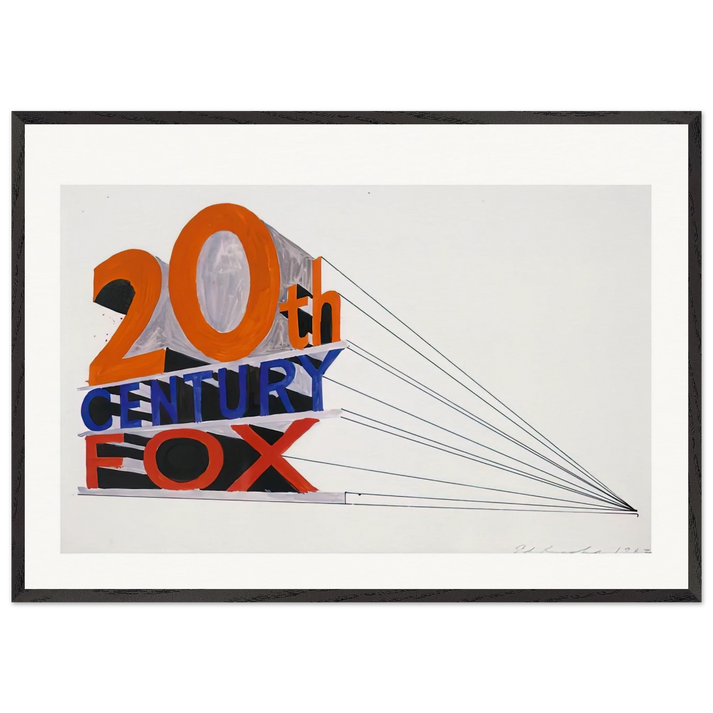 TRADEMARK 4 1962 - Edward Ruscha 70x100 cm / 28x40 inches Framed Art Print – Black Wooden Frame