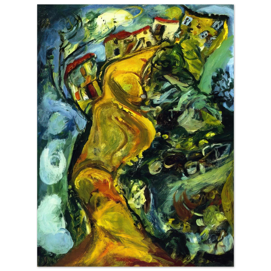 Chaim Soutine - STREET AT CAGNES 1923  75x100 cm / 30x40inches Fine Art Poster