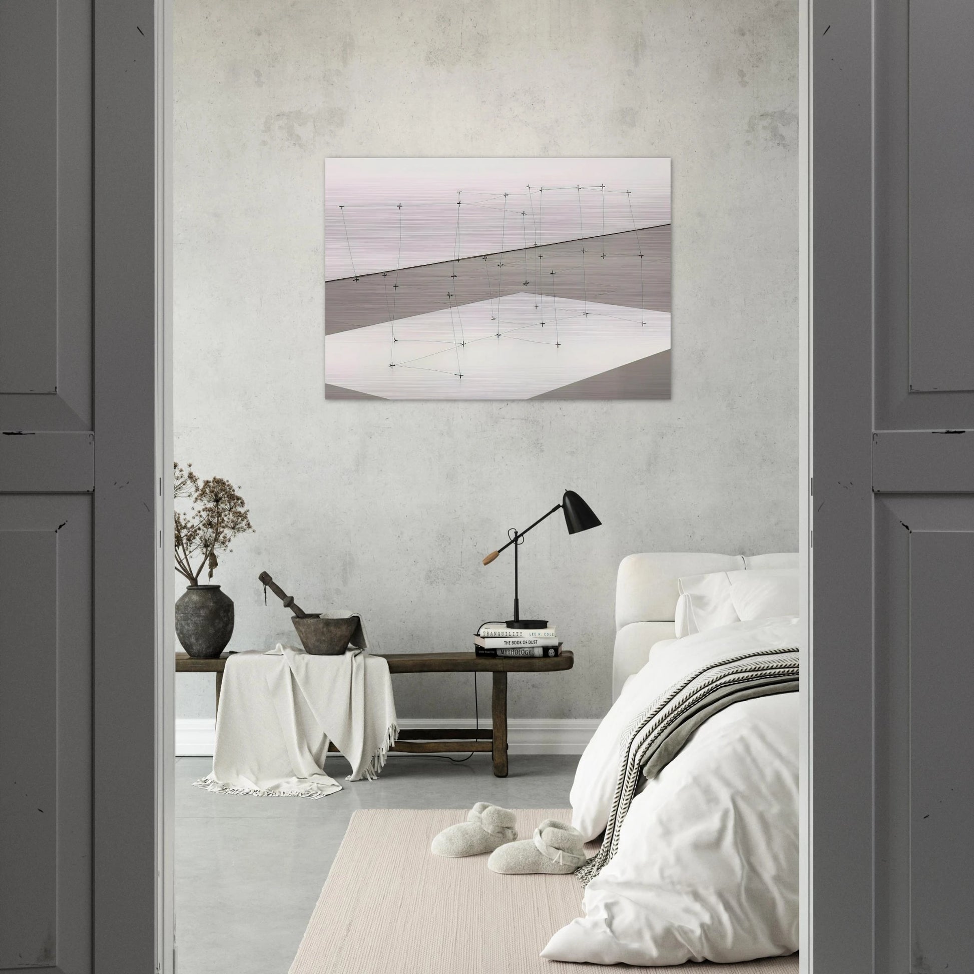 Reticulárea cuadrada horizontal 7110 - 1971 - Gego Brushed Aluminum Print - 70x100 cm / 28x40 inches | Gego Aluminum Print | Gego Prints