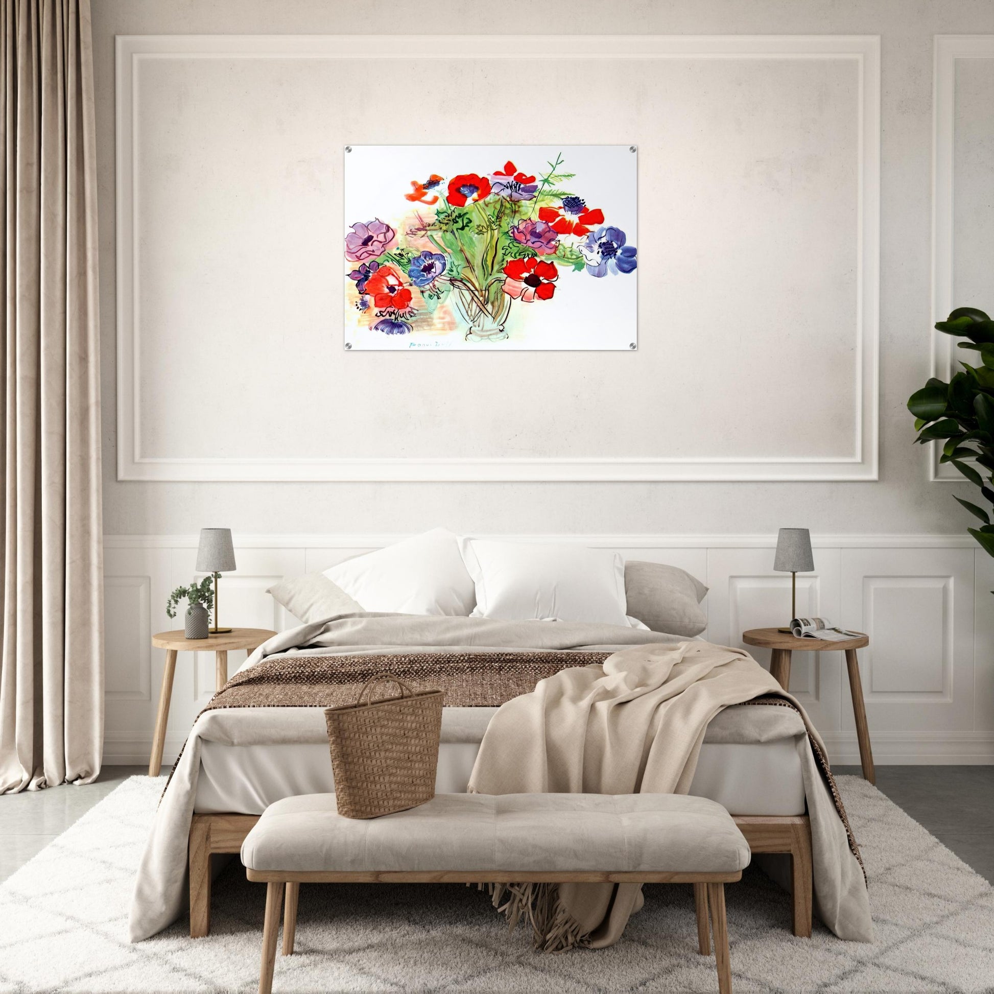 BOUQUET OF FLOWERS 1937 - Raoul Dufy Acrylic Print - 70x100 cm / 28x40″ inches