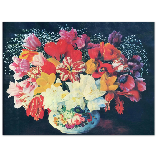 Moise Kisling - GRAND BOUQUET OF TULIPS 1952  75x100 cm / 30x40inches Fine Art Poster