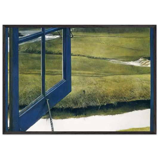 LOVE IN THE AFTERNOON - Andrew Wyeth 70x100 cm / 28x40 inches Framed Art Print – Black Wooden Frame