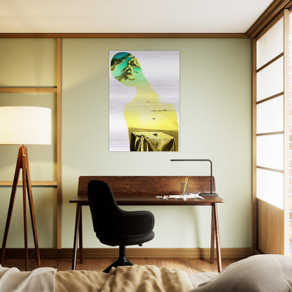 COUPLE WITH CLOUDS IN THEIR HEADS WOMAN - Salvador Dali Brushed Aluminum Print - 70x100 cm / 28x40 inches | Salvador Dali Aluminum Print | Salvador Dali Prints