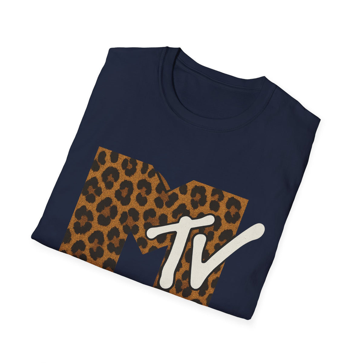 T-shirt graphique rétro MTV imprimé léopard vintage Télé musique Années 80 90 Tee-shirt de groupe unisexe Chemise rock imprimé animal