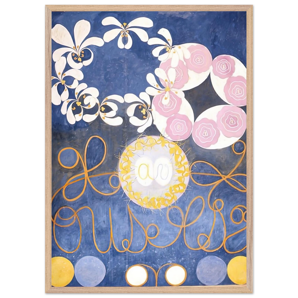 Hilma af Klint - THE TEN LARGEST 1907 Wall art - A1 (59.4 x 84.1  cm) - Premium Wooden Framed Poster With Fine Art Paper - Wood frame