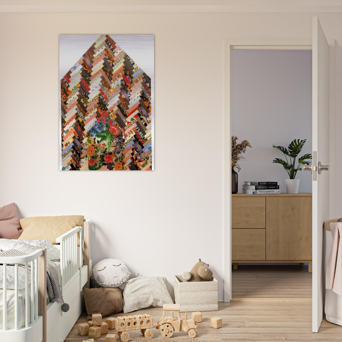 New Harmony B - PD Pattern and Decoration - Miriam Schapiro Brushed Aluminum Print - 70x100 cm / 28x40 inches | Miriam Schapiro Aluminum Print | Miriam Schapiro Prints