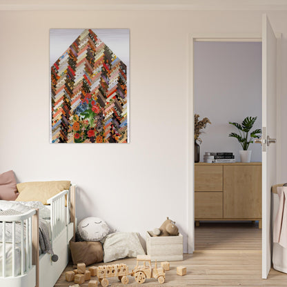 New Harmony B - PD Pattern and Decoration - Miriam Schapiro Brushed Aluminum Print - 70x100 cm / 28x40 inches | Miriam Schapiro Aluminum Print | Miriam Schapiro Prints